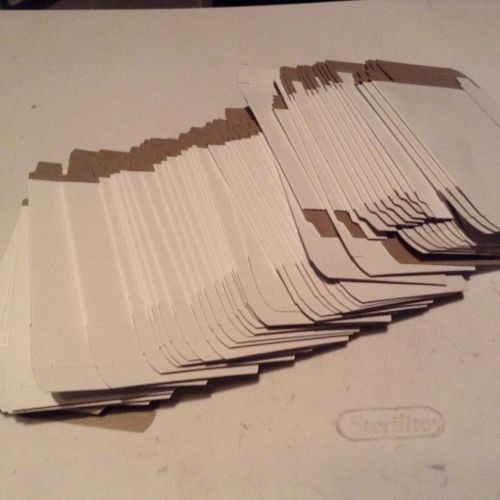 40 x Small White Cardboard Flat Pack Boxes 3.750 X 3.250 X .750 qty 40