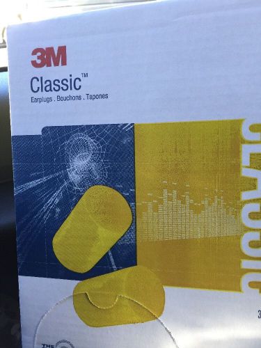 New! 3m 310-1001 classic earplug  uncorded 200 pair per box for sale