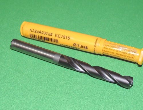 Kennametal 5/16&#034; Solid Carbide Coolant Fed Drill 5xD KC7215 (K225A03125)
