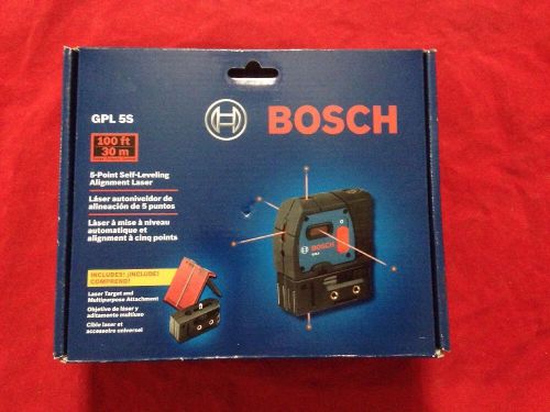 Bosch Gpl 5S 5-Point Self Leveling Alignment Laser 100Ft 30M
