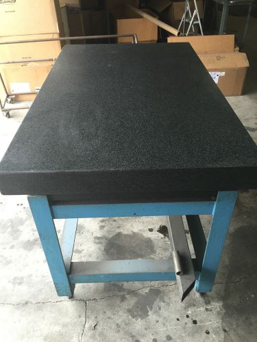 Collins Micro Flat Granite Surface Plate  36&#034; by 60&#034; by 8&#034; w/ ledge and stand