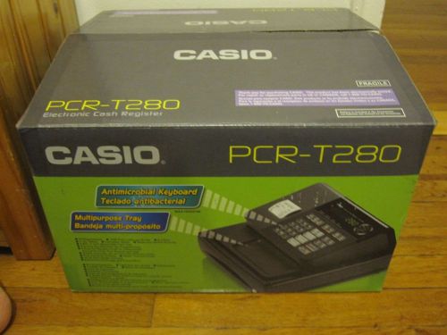 Casio pcr-t280 cash register electronic w/ thermal printer - manuals keys paper for sale