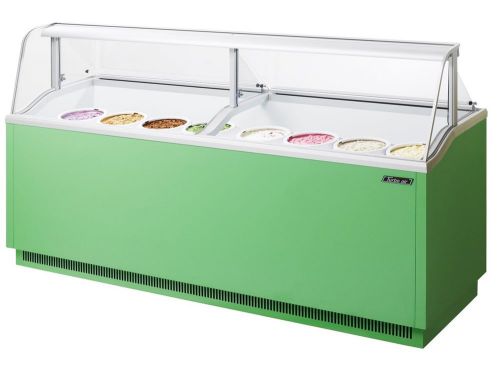 Turbo Air TIDC-91G, 91-inch Ice Cream Dipping Cabinet, Green