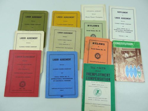 Springfield Illinois Power Company Local Union # 51  Labor Agreement, booklets