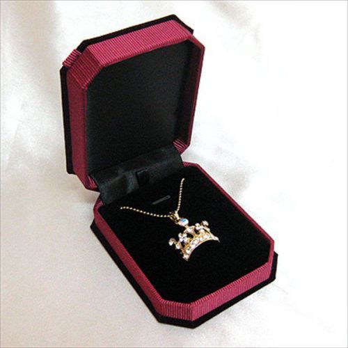 1 Velvet Bow jewelry Necklace Display Charm Gift Box