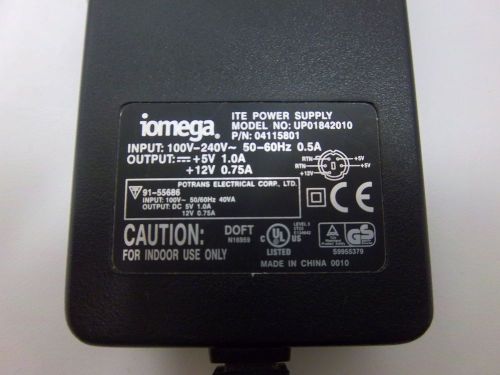 IOMEGA ITE AC ADAPTER POWER SUPPLY MODEL:UP014842010  P/N:04115801