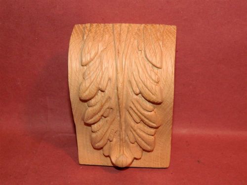 Acanthus OAK Solid Wood Corbel Carving  NEW 5 1/8&#034; T x 3 1/2&#034; W x 2 3/8&#034; D