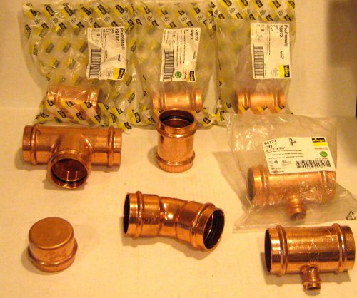 (9) viega 2&#034; fitting&#039;s assortment of pro press copper very clean. for sale
