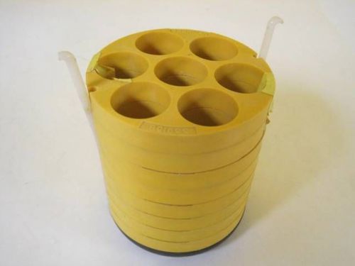 Beckman 339158 centrifuge rotor bucket tube adapters yellow 7 slots used for sale
