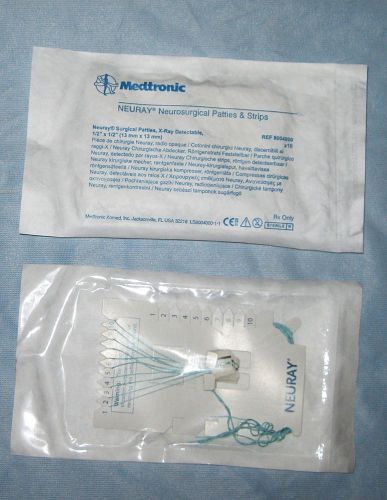 Medtronic  NEURAY 1/2&#034;x1/2&#034; (13mm x13mm) Patties &amp; Strips (5 packs) In Date