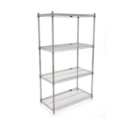 Cosco 4 shelves steel wire shelving unit 36x18 industrial commercial shelf for sale