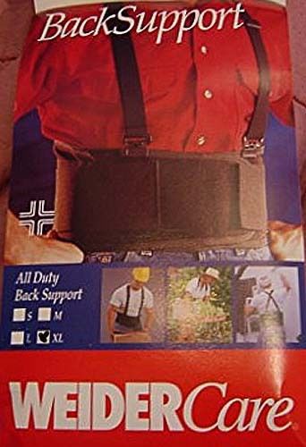 Weidercare All Duty BACK SUPPORT w/ Suspenders &amp; Back Tabs X-Large - NEW IN BOX!