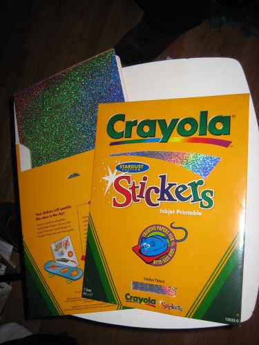 (10) Crayola Stardust Pattern Stickers  Inkjet Printable 2 packs x 5 sheets each