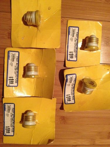 Buss Fast Acting Plug Fuse Type W 20 Amp 15 Amp Lot Of 5 Fuses New 125v