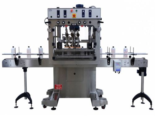 Inline bottle capper - tightener - 6 spindles - 6 mechanical clutches, 304 ss for sale