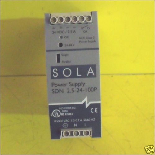 Sola power supply sdn 2.5-24-100p excellent condition for sale