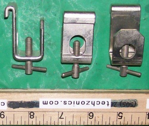 (3) HEAVY-DUTY LABORATORY CLAMPS / ROD CLAMPS / EDGE CLAMPS LAB CLAMP TOOLS