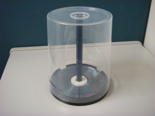 CD/DVD stacking spindles - cake boxes - clear tops - holds 100 discs - 25 pcs.