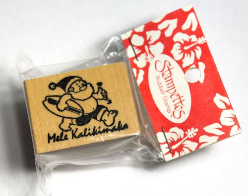 Hawaiian Christmas rubber stamp by Stampettes
