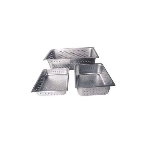 Winco SPHP4 Steam Table Pan, Half Size, 4&#034; Deep, Perforated, Stainless Steel