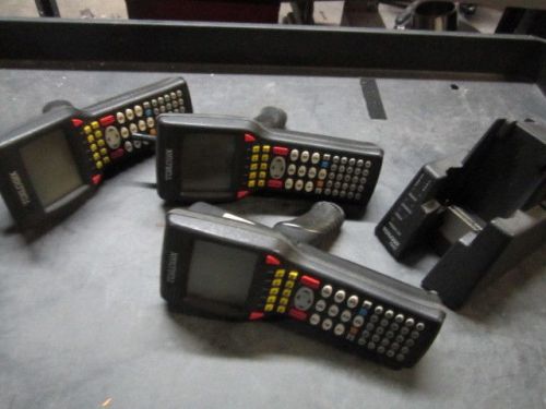 lot of 3  Teklogix 7030/LR Barcode Scanner Used Working 7030+charger