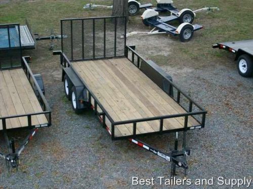82 x 16 hd tubing utility trailer w led lights brakes on both axles 7000 # 2015 for sale
