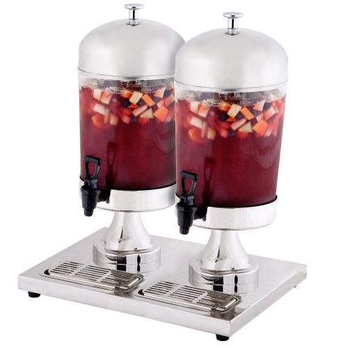 Choice 4.2 gallon stainless steel double beverage dispenser for sale