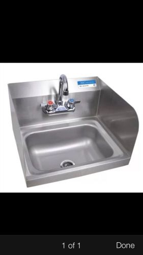 Commercial Kitchen Stainless Steel Wall-Mount Hand Sink with Side Splashes 12x12