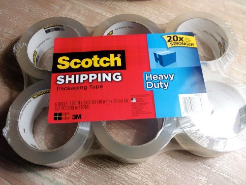 6 rolls scotch 3m heavy duty shipping packaging tape 1.88x54.6yds 3500 / 3850 for sale