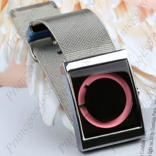 Japan movement stainless steel band quartz wristwatch women&#039;s pink alloy face for sale