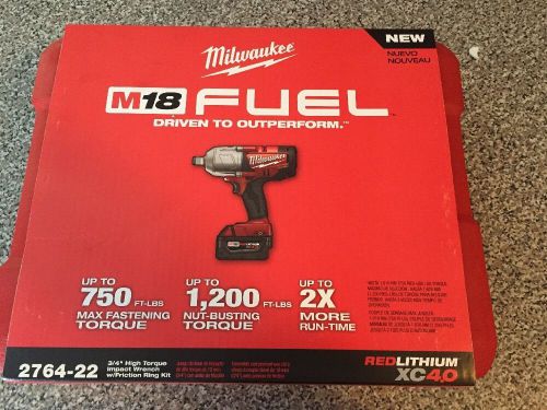 Milwaukee 2764-22 m18 fuel impact wrench with hog ring kit new for sale