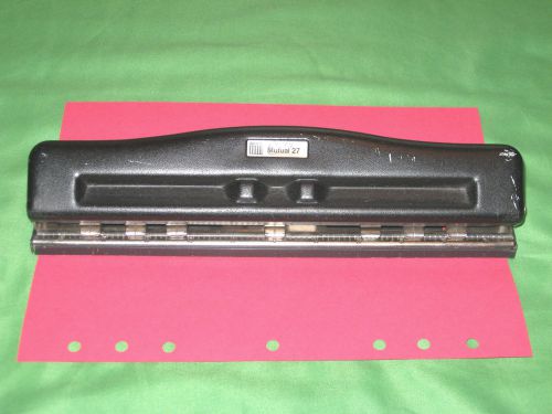 ADJUSTABLE 2~3~5~6~7 Hole Paper Punch UNIVERSAL Acco Franklin Covey Monarch 654