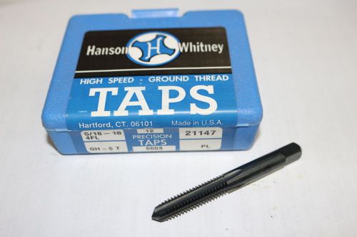 2 new HANSON WHITNEY 5/16-18 NC GH-5T 4FL Oxide Spiral Point Plug Taps 21147