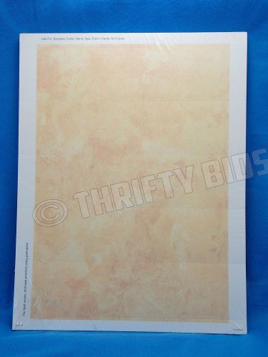 250 print your own business cards tan rose marble perforated 65 lb laser inkjet for sale