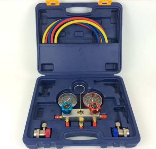 R134a hvac manifold gauge set a/c refrigeration kit ac auto freon manifold kit for sale