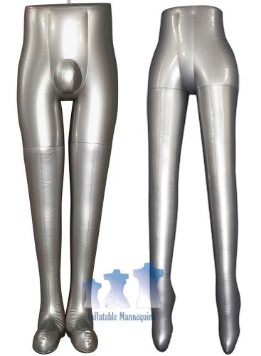 His &amp; her special - inflatable mannequin - leg forms, silver for sale