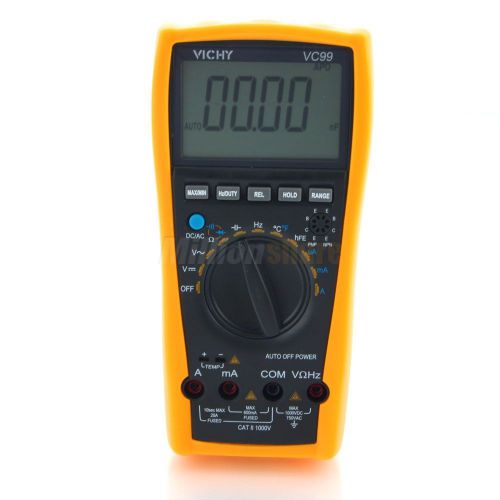 Vichy vc99 multi-use 3 5/6 digital multimeter with max 6000 display/auto range 1 for sale