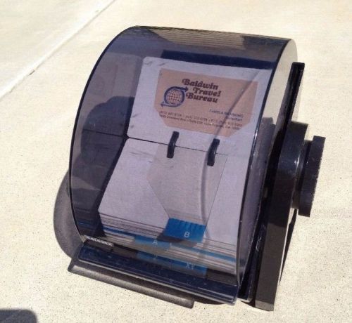 Black Covered Rolodex Model # DRF 35C With Dividers &amp; Business Cards