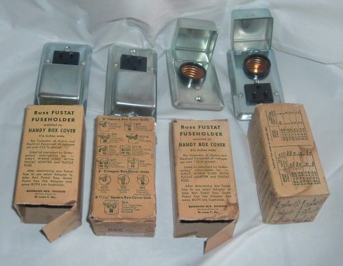 vtg. set of 4 nos buss fustat fuseholders 3 sru 1sou