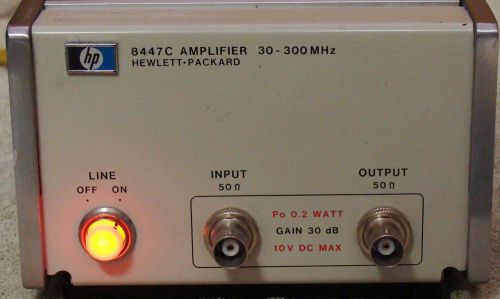 HP - AGILENT 8447C 30-300 MHz /28 DB AMPLIFIER! CALIBRATED !