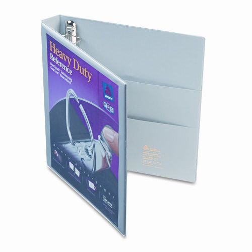 Nonstick Heavy-Duty EZD Reference View Binder, 1in Capacity White