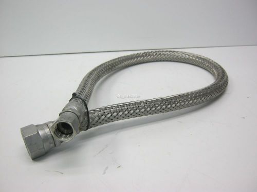 Braided 304 Stainless Steel Flex Hose 35&#034; Long 1/2&#034; to 3/4&#034; Flare Female Thread