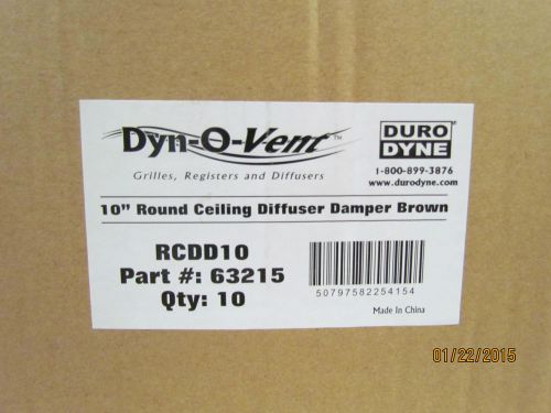 10&#034; ROUND CEILING DIFFUSER DAMPER / BROWN - &#034;QTY 10&#034;