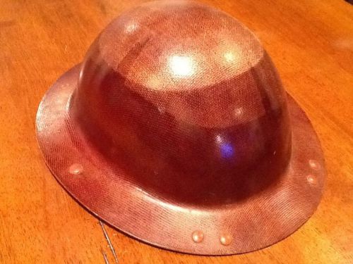 vintage B.F. McDONALD co. fiberglass full brim hard hat Logger Miner