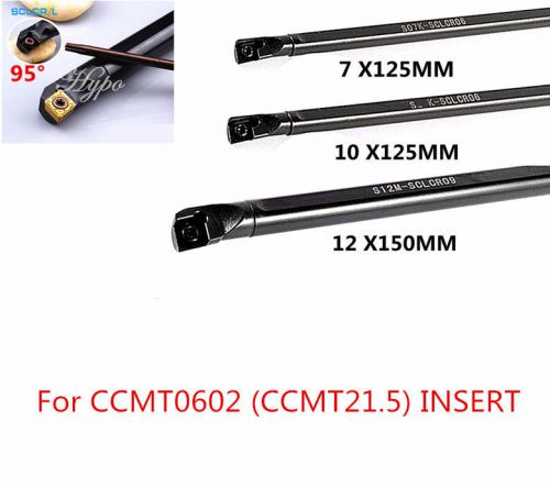 3Pcs/Set Of 7 10 12mm SCLC Internal Turning Toolholder Bore  Boring Bar For CCMT