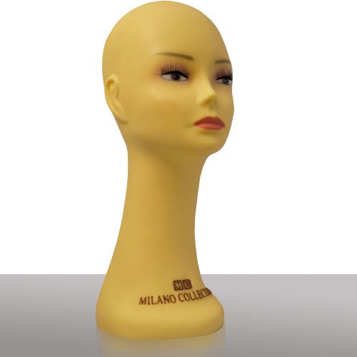 MILANO COLLECTION 16&#034; inch Heavy Duty Silicone Wig Head / Hat Display Mannequin