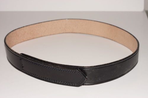 Police Trouser Belt -- Dutyman 1311U. 34 inch. Plain leather. Velcro.