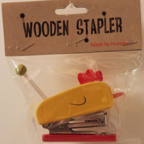 Mini wooden chicken stapler- RARE