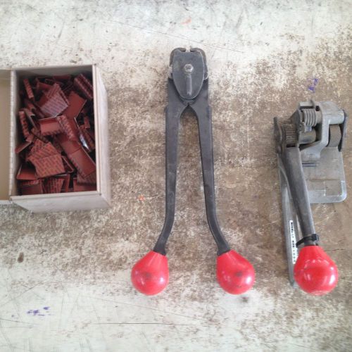 Signode 1/2&#034;- 3/4&#034; steel banding strapping racheting tool model: lt with crimper for sale