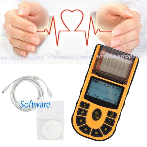 1CH--Digital Handheld Electrocardiograph ECG Machine EKG Machine + ECG Software